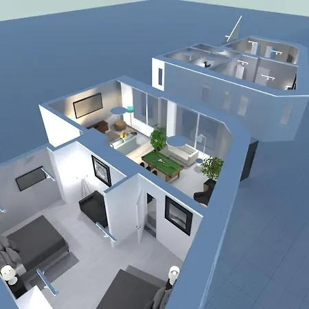 Zentrales Game Loft - Fuer 10 Gaeste Apartment